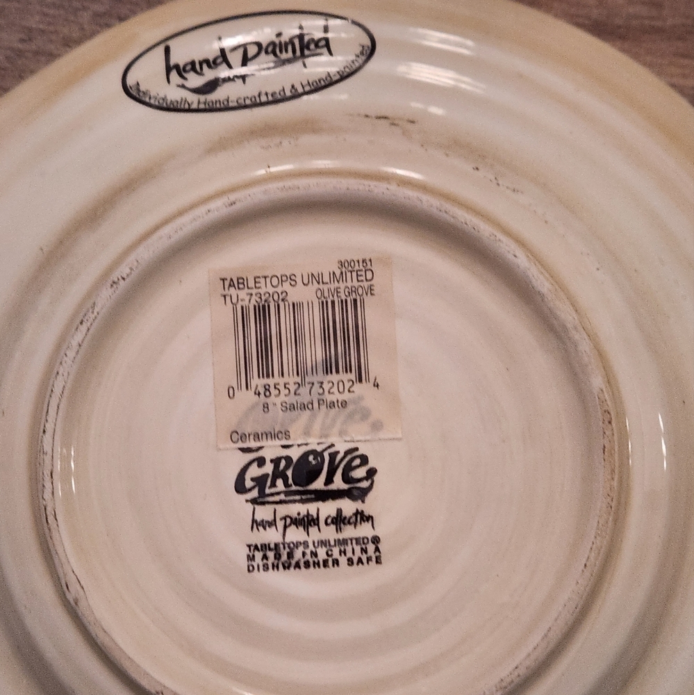 Olive Grove Hand Painted Collect Plate - Picture 3 of 4